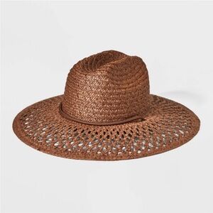 UNIVERSAL THREAD NWT paper hand woven & braided open hole pattern rancher hat